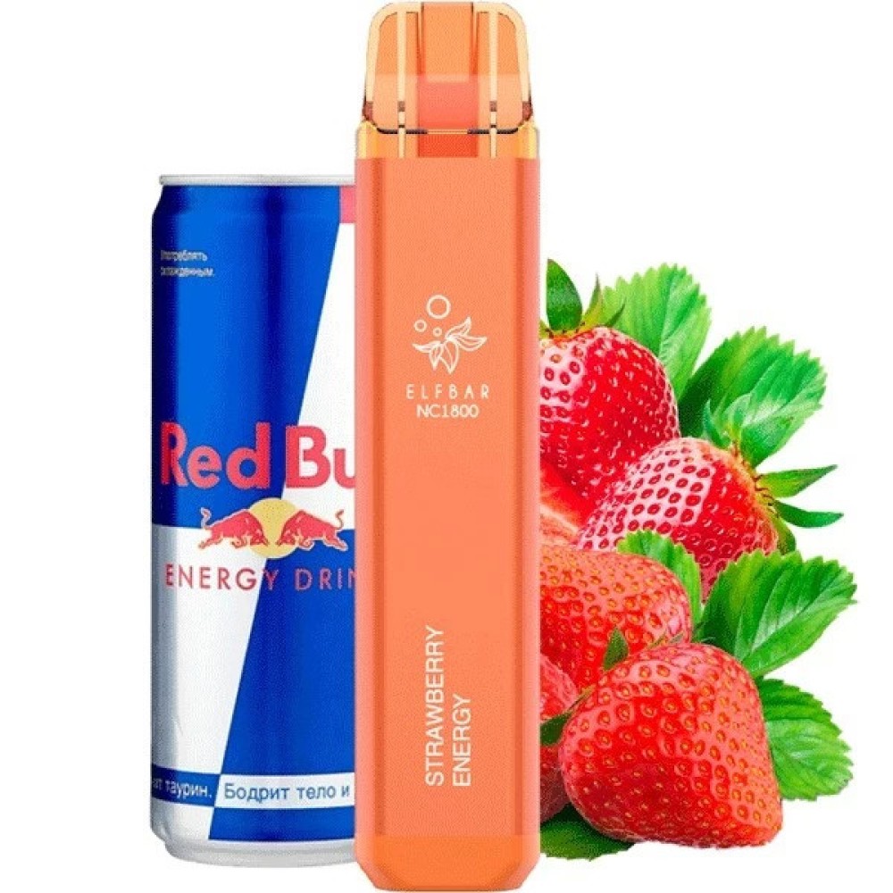 Jednorazowy papieros elektroniczny Elf Bar Strawberry Energy (Strawberry Energy) (1800 zaciągnięć)