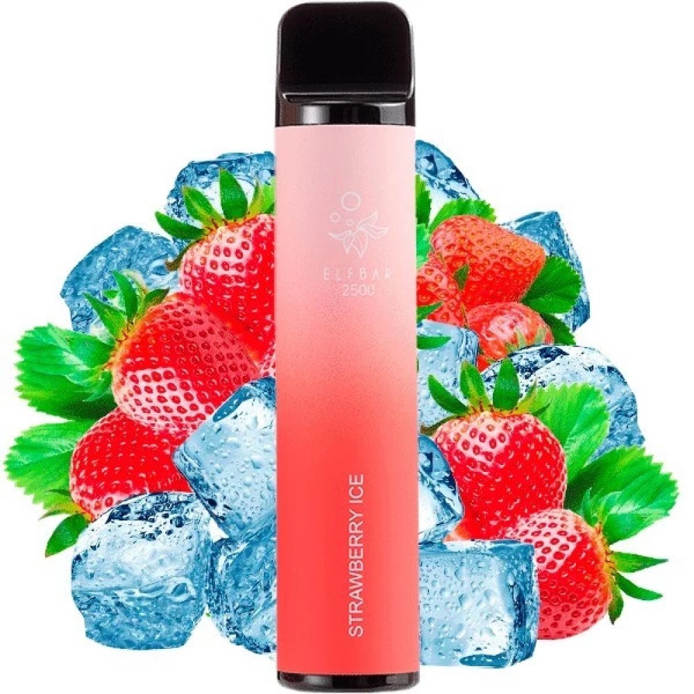 Jednorazowy papieros elektroniczny Elf Bar Strawberry Ice (Strawberry Ice) (2500 zaciągnięć)