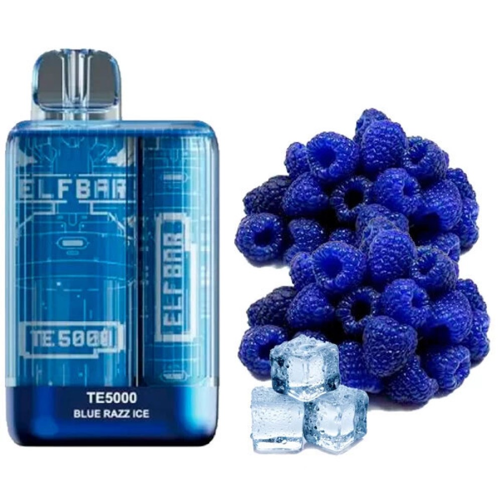 Jednorazowy papieros elektroniczny Elf Bar TE Blue Razz Ice (5000 zaciągnięć)