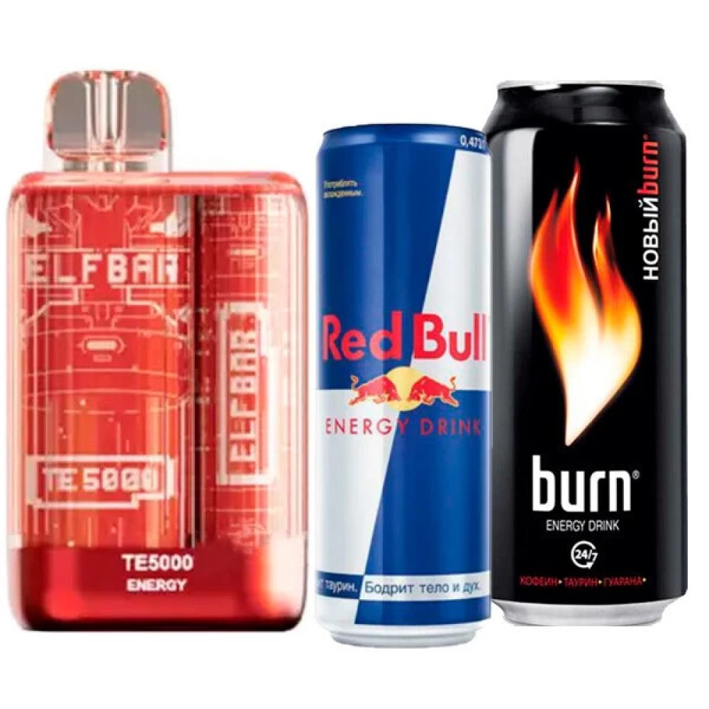 Jednorazowy papieros elektroniczny Elf Bar TE Energy (napój energetyczny) (5000 zaciągnięć)