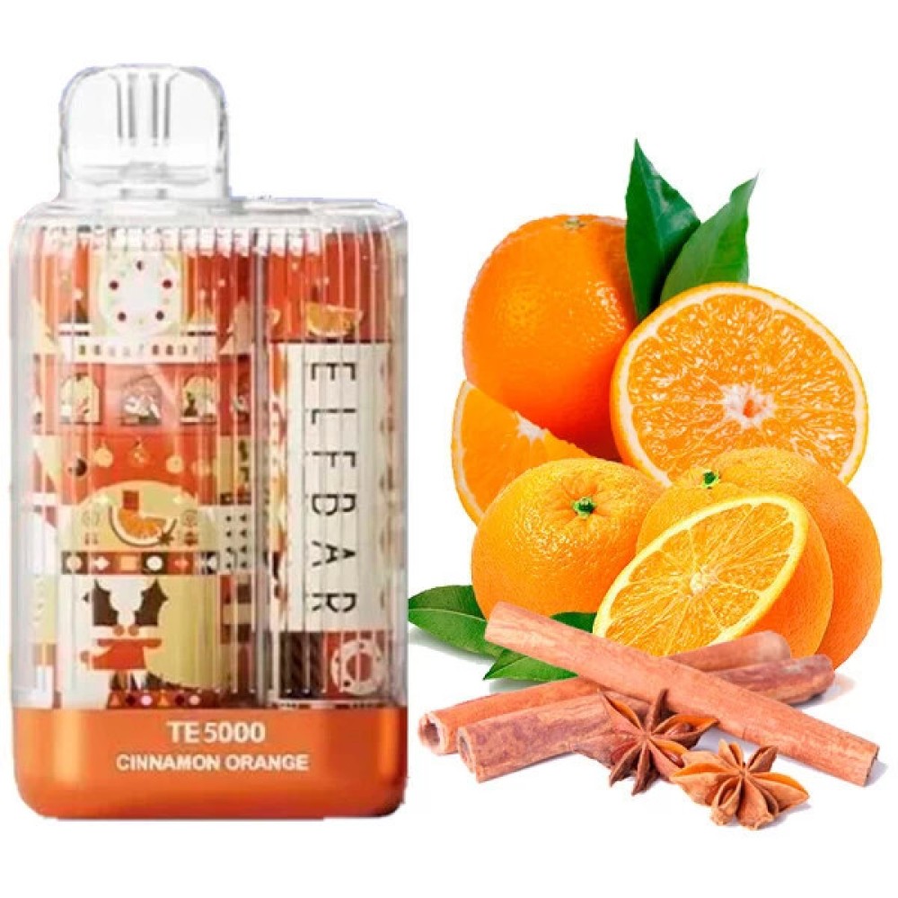 Jednorazowy papieros elektroniczny Elf Bar TE New Year Edition Cinnamon Orange (5000 zaciągnięć)