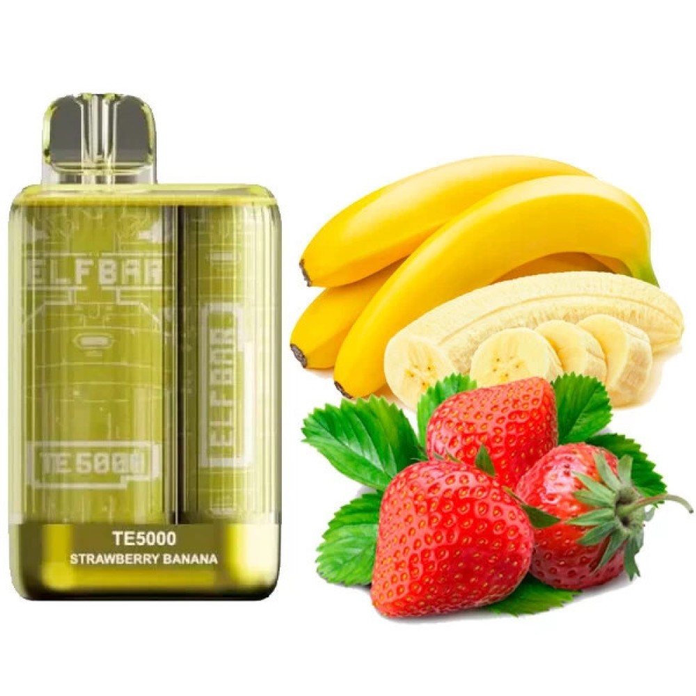 Jednorazowy papieros elektroniczny Elf Bar TE Strawberry Banana (Strawberry Banana) (5000 zaciągnięć)