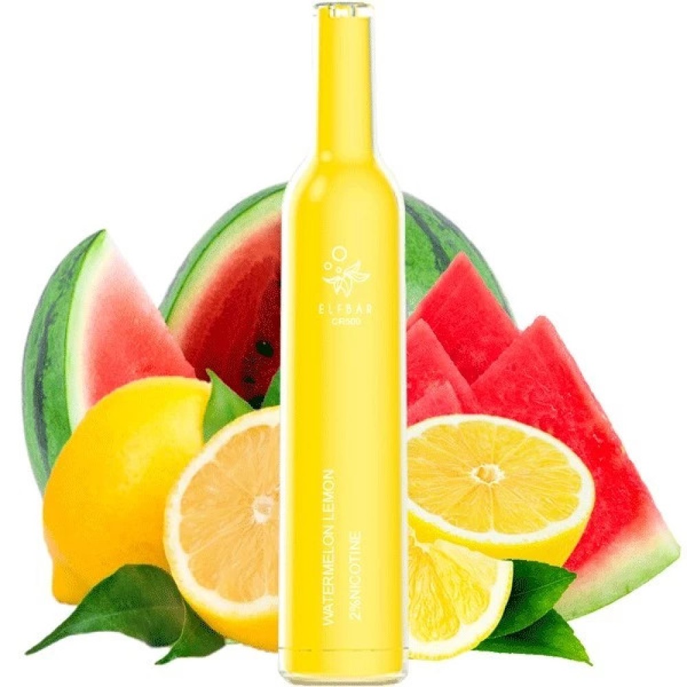 Jednorazowy papieros elektroniczny Elf Bar Watermelon Lemon (500 zaciągnięć) (butelka szampana)