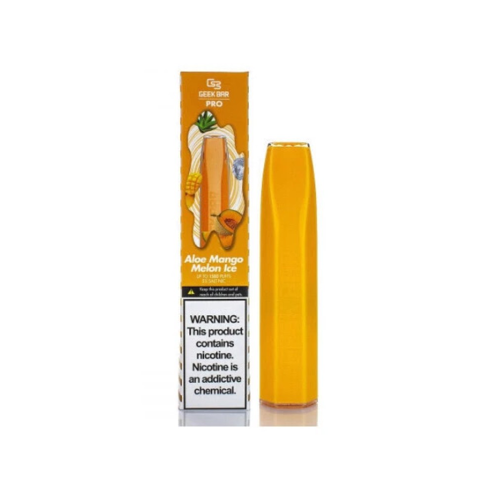 Jednorazowy papieros elektroniczny Geek Bar Pro Aloe Mango Melon Ice (1500 zaciągnięć)
