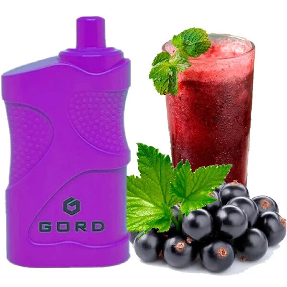 Jednorazowy papieros elektroniczny GORD Blackcurrant Lemonade (Czarna porzeczka Lemoniada) (4000 zaciągnięć)