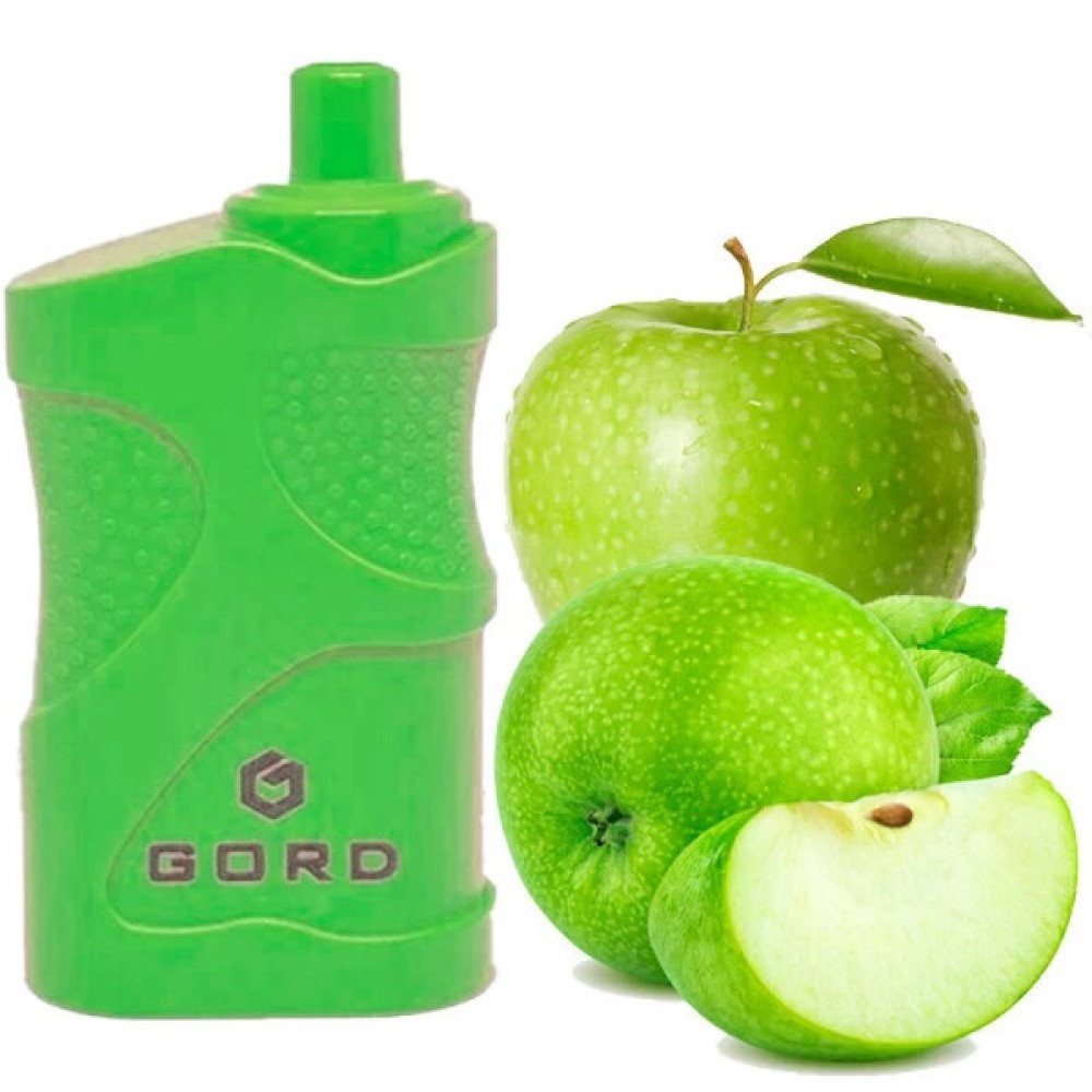 Jednorazowy papieros elektroniczny GORD Sour Apple (Kwaśne Jabłko) (4000 zaciągnięć)