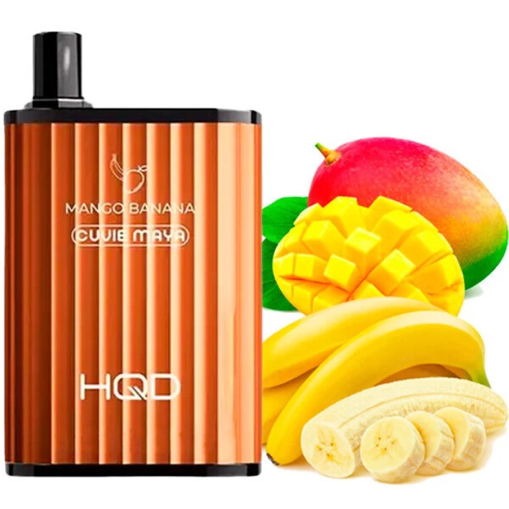 Jednorazowy papieros elektroniczny HQD Cuvie Maya Mango Banana (6000 zaciągnięć)