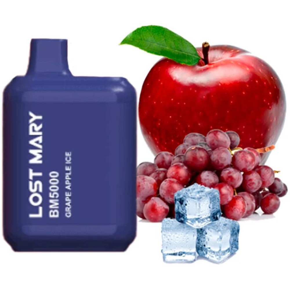 Jednorazowy papieros elektroniczny Lost Mary BM Grape Apple Ice (Grape Apple Ice) (5000 zaciągnięć)