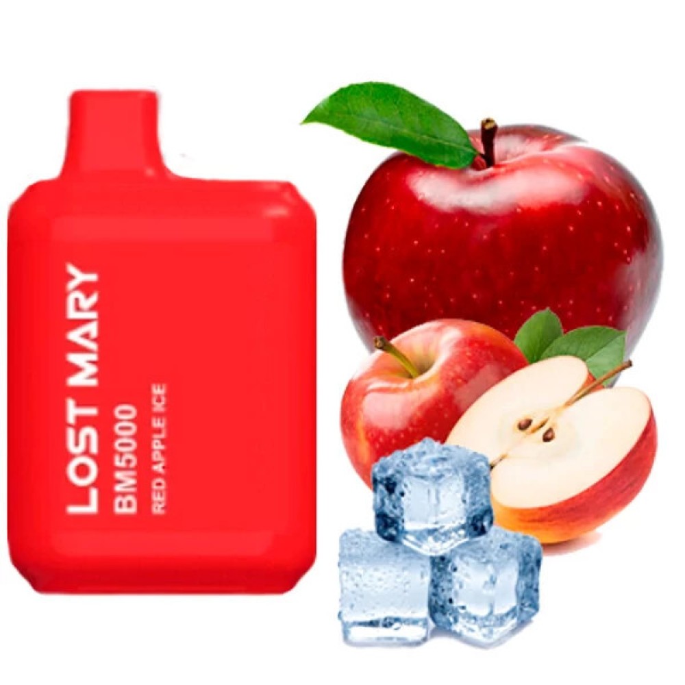 Jednorazowy papieros elektroniczny Lost Mary BM Red Apple Ice (5000 zaciągnięć)