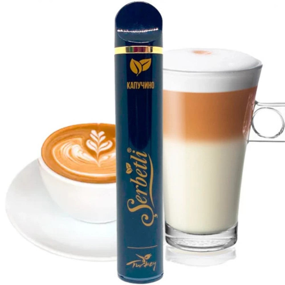 Jednorazowy papieros elektroniczny Serbetli Cappuccino (Cappuccino) (1200 zaciągnięć)