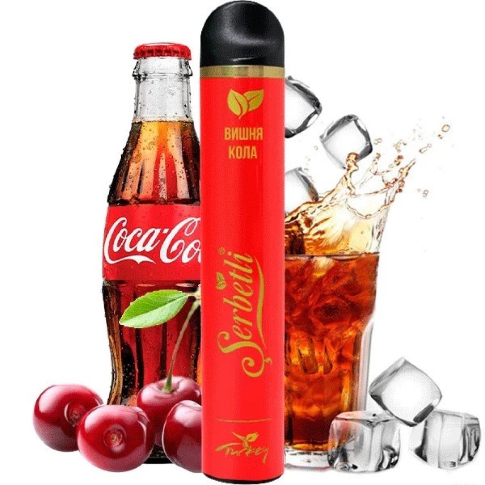 Jednorazowy papieros elektroniczny Serbetli Cherry Cola (Cherry Cola) (1200 zaciągnięć)