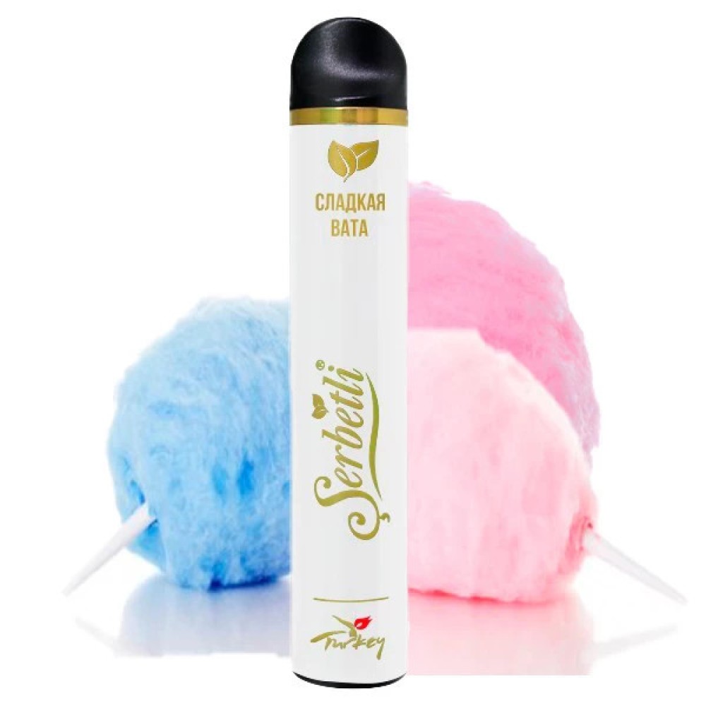 Jednorazowy papieros elektroniczny Serbetli Cotton Candy (1200 zaciągnięć)
