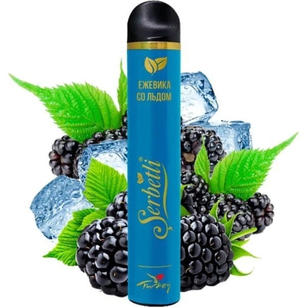 Jednorazowy papieros elektroniczny Serbetli Ice Blackberry (Blackberry Ice) (1200 zaciągnięć)