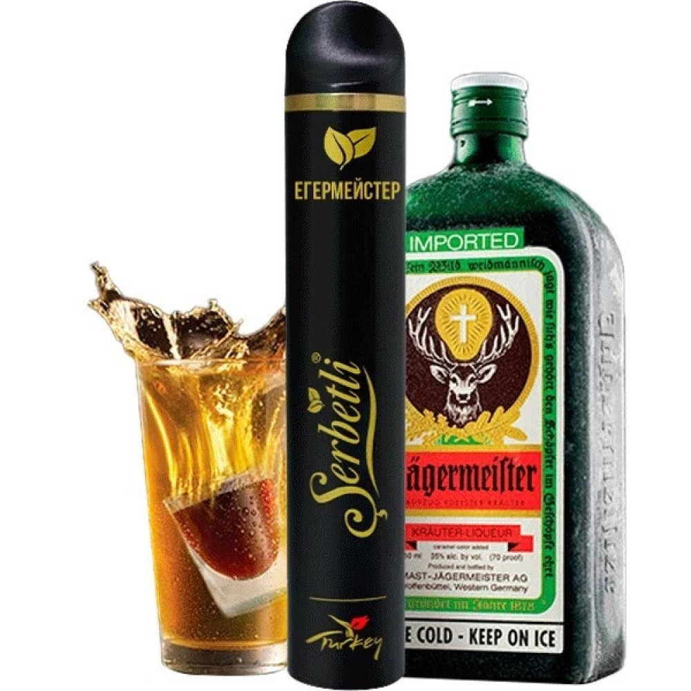 Jednorazowy papieros elektroniczny Serbetli Jagermeister (Jagermeister) (1200 zaciągnięć)