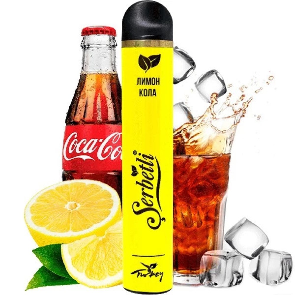 Jednorazowy papieros elektroniczny Serbetli Lemon Cola (Cola Lemon) (1200 zaciągnięć)