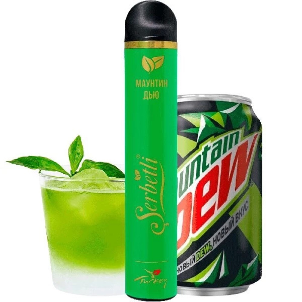 Jednorazowy papieros elektroniczny Serbetli Mountain Dew (1200 zaciągnięć)
