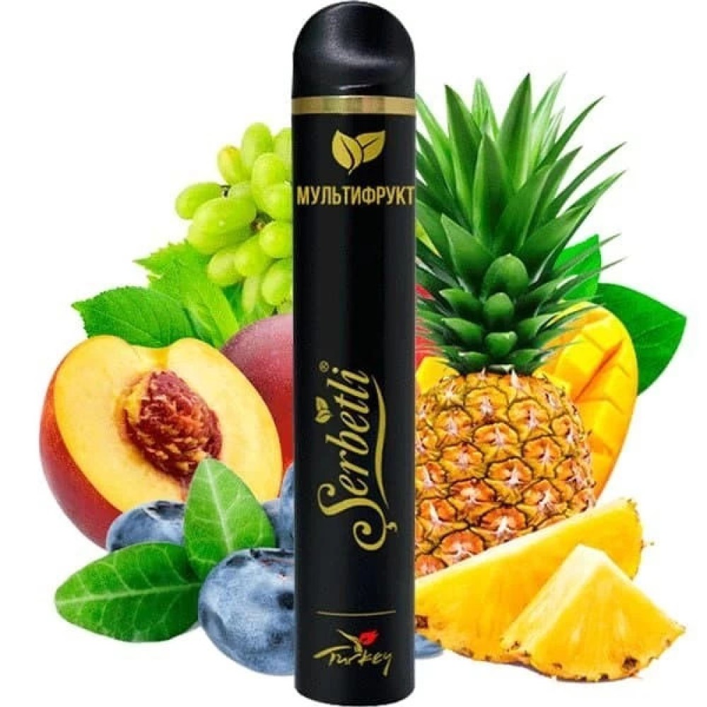 Jednorazowy papieros elektroniczny Serbetli Multifruit (Multifruit) (1200 zaciągnięć)