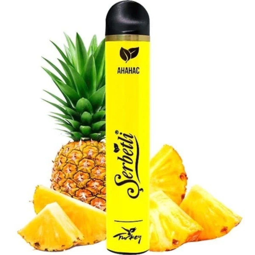 Jednorazowy papieros elektroniczny Serbetli Pineapple (ananas) (1200 zaciągnięć)