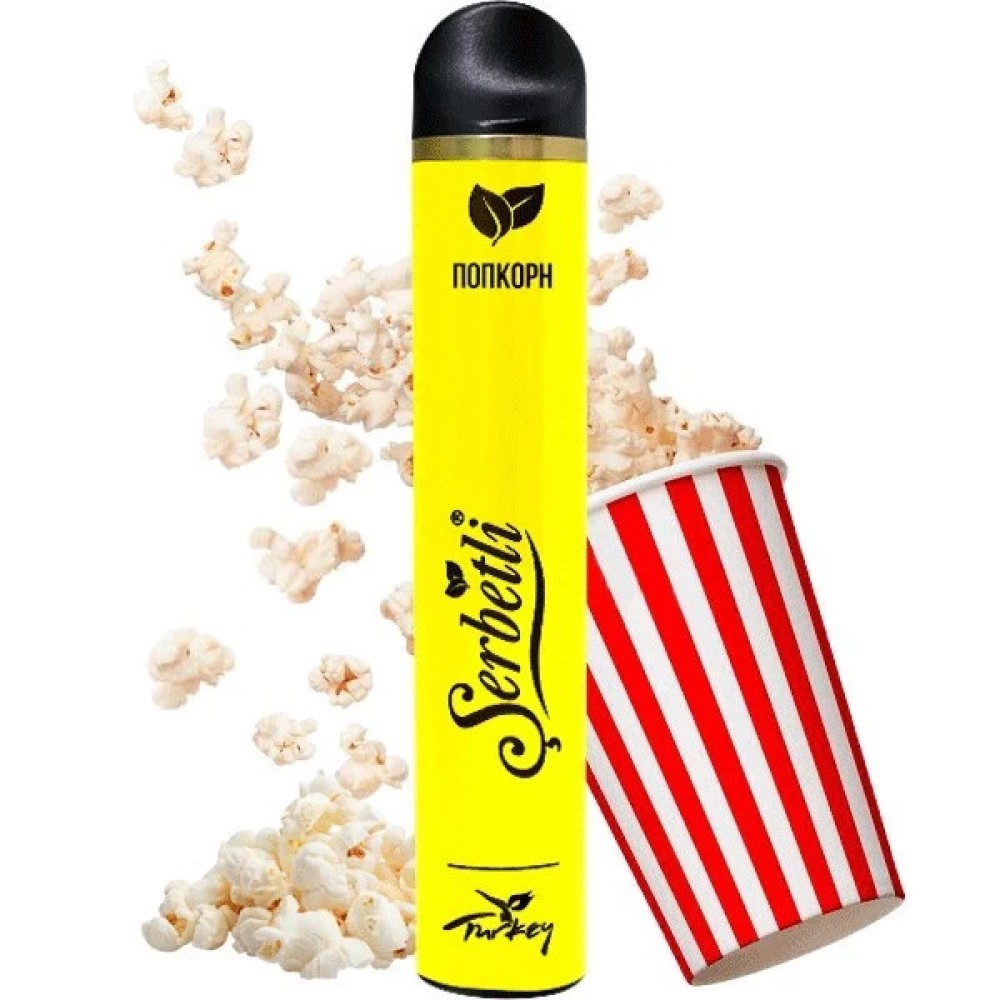 Jednorazowy papieros elektroniczny Serbetli Popcorn (Popcorn) (1200 zaciągnięć)