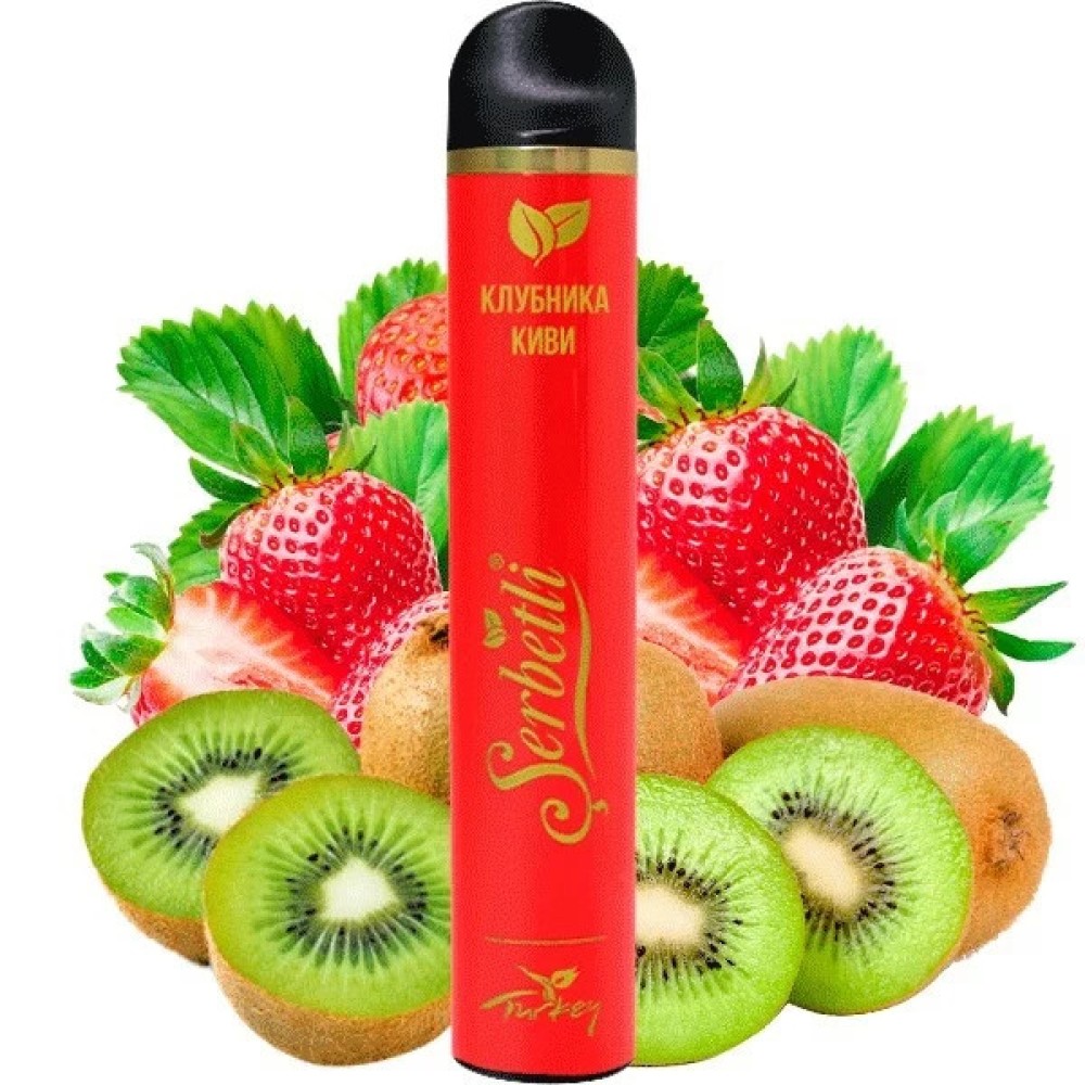 Jednorazowy papieros elektroniczny Serbetli Strawberry Kiwi (Strawberry Kiwi) (1200 zaciągnięć)
