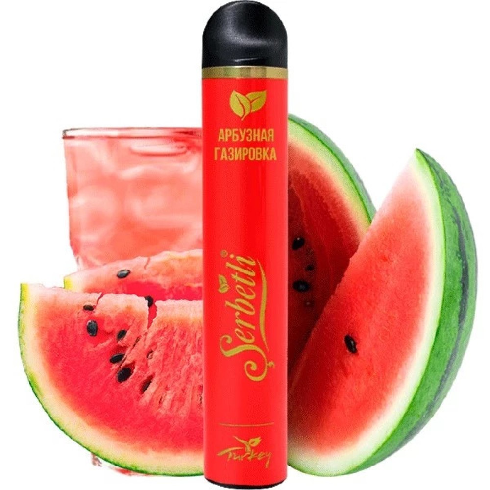 Jednorazowy papieros elektroniczny Serbetli Watermelon Soda (1200 zaciągnięć)