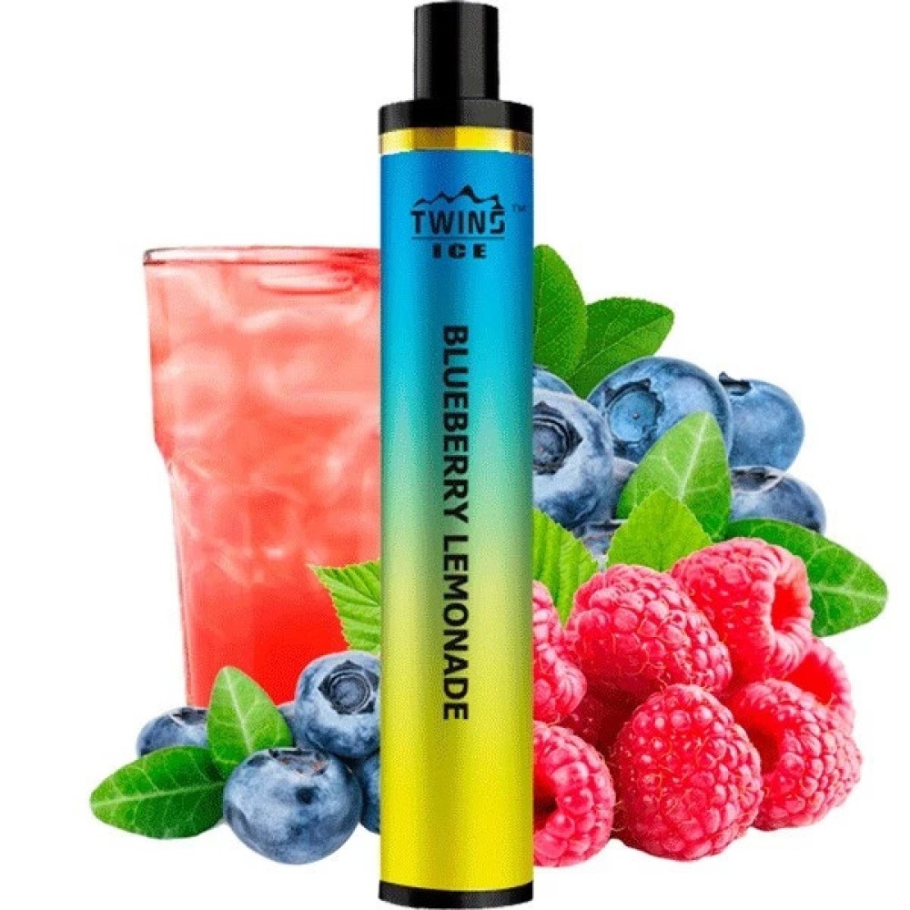 Jednorazowy papieros elektroniczny Twins Ice Blueberry Lemonade (1500 zaciągnięć)
