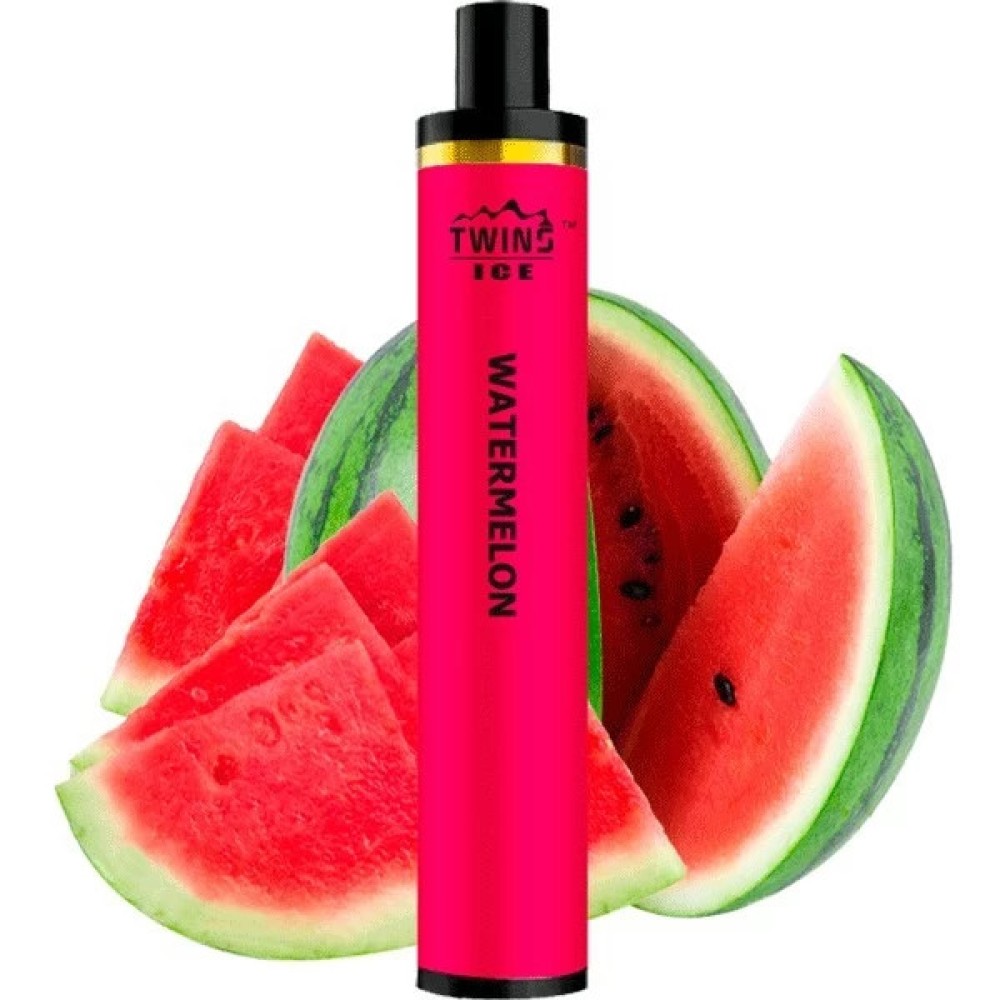 Jednorazowy papieros elektroniczny Twins Ice Watermelon (1500 zaciągnięć)