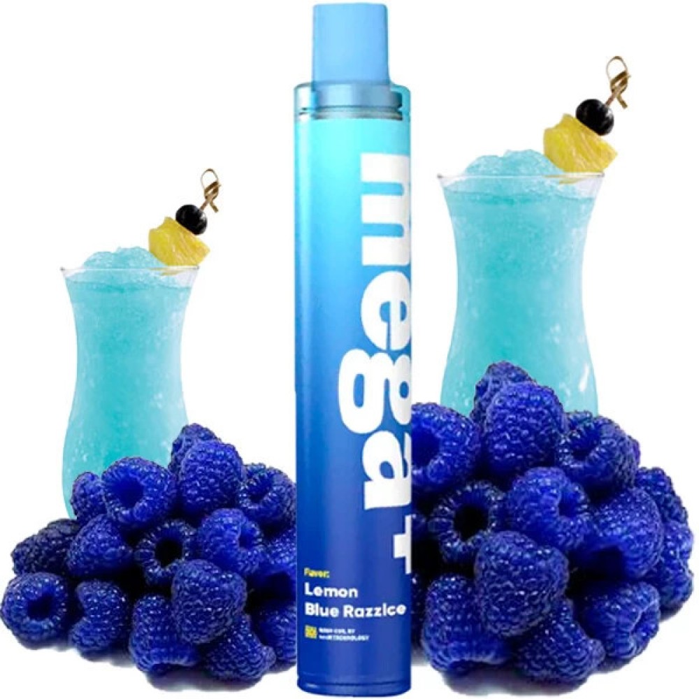 Jednorazowy papieros elektroniczny Wotofo Mega+ Lemon Blue Razz Ice (Lemon Blue Razz Ice) (2500 zaciągnięć)