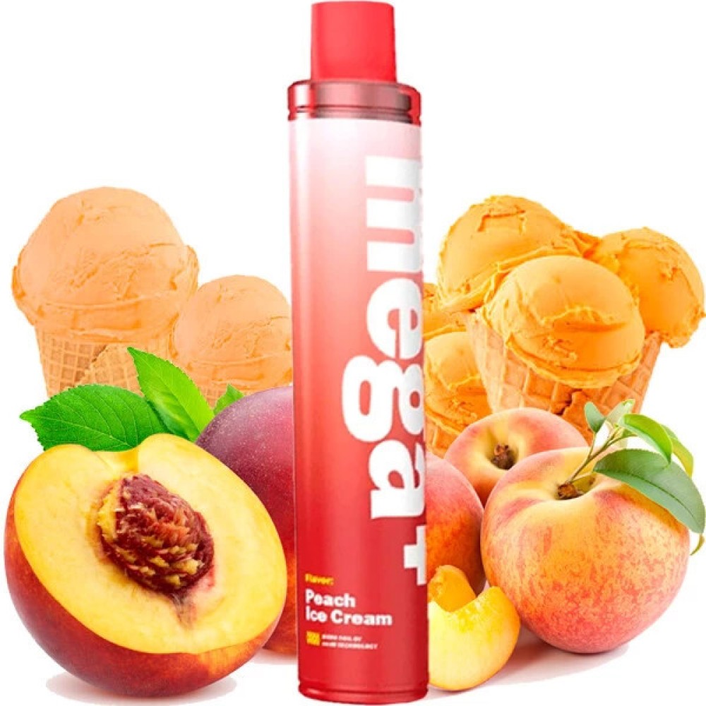 Jednorazowy papieros elektroniczny Wotofo Mega+ Peach Ice Cream (2500 zaciągnięć)