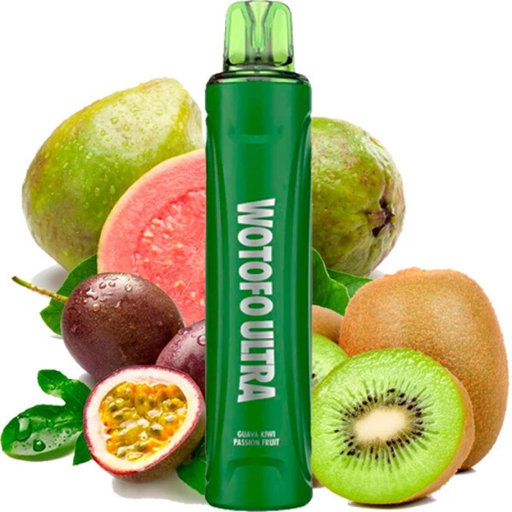 Jednorazowy papieros elektroniczny Wotofo Ultra Guava Kiwi Passion Fruit (Guava Kiwi Passion Fruit) (3000 zaciągnięć)
