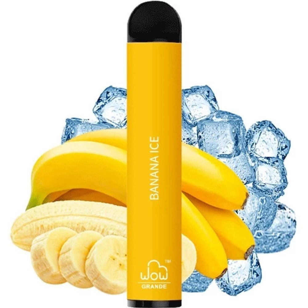 Jednorazowy papieros elektroniczny WOW Grande Banana Ice (Banana Ice) (2500 zaciągnięć)
