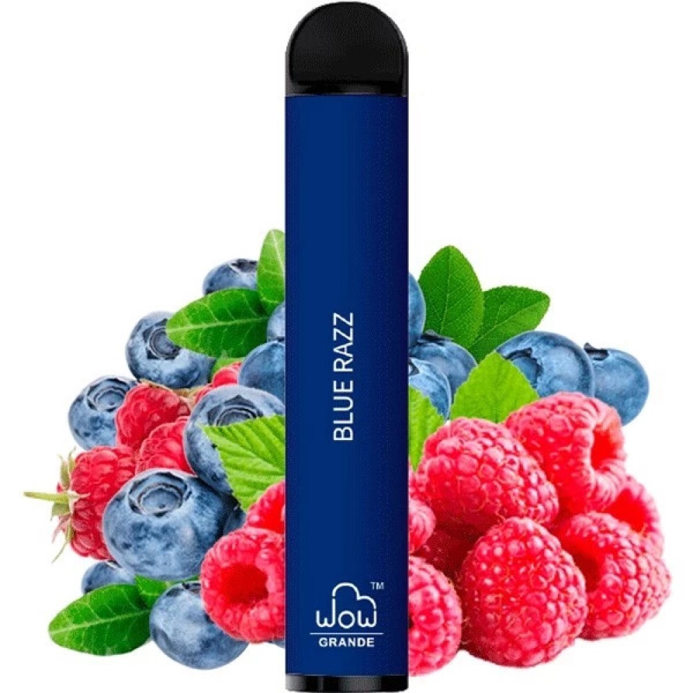 Jednorazowy papieros elektroniczny WOW Grande Blue Razz (Bull Razz) (2500 zaciągnięć)